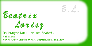 beatrix lorisz business card